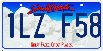 SD license plate 1LZF58