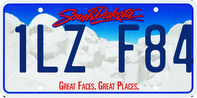SD license plate 1LZF84
