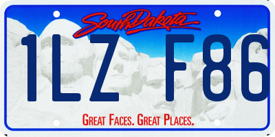 SD license plate 1LZF86