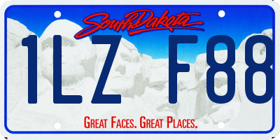 SD license plate 1LZF88