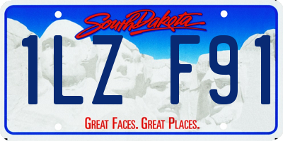 SD license plate 1LZF91