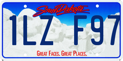 SD license plate 1LZF97