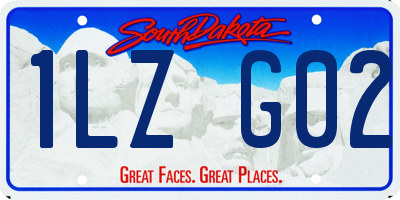 SD license plate 1LZG02