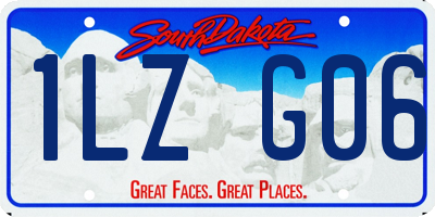 SD license plate 1LZG06
