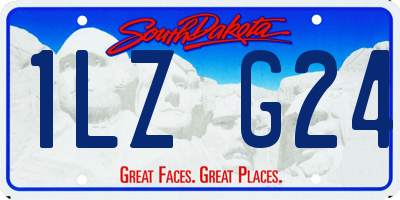 SD license plate 1LZG24