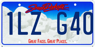 SD license plate 1LZG40