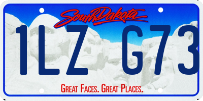 SD license plate 1LZG73