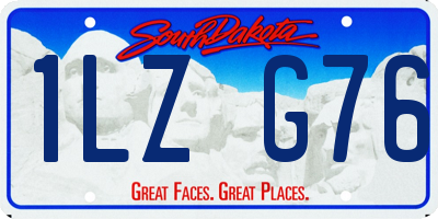 SD license plate 1LZG76