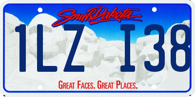 SD license plate 1LZI38