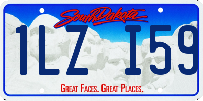 SD license plate 1LZI59
