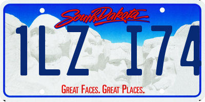 SD license plate 1LZI74