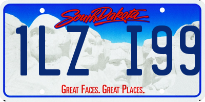 SD license plate 1LZI99