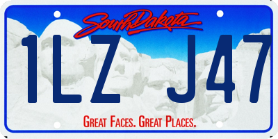 SD license plate 1LZJ47