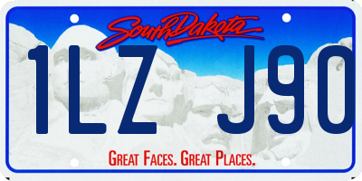 SD license plate 1LZJ90