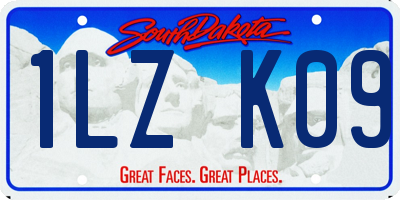SD license plate 1LZK09