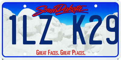 SD license plate 1LZK29