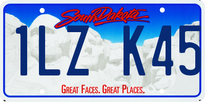 SD license plate 1LZK45
