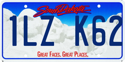 SD license plate 1LZK62