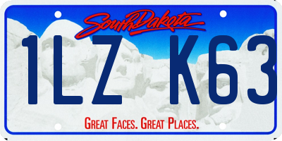 SD license plate 1LZK63