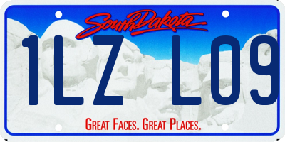 SD license plate 1LZL09