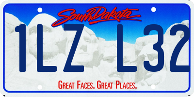 SD license plate 1LZL32