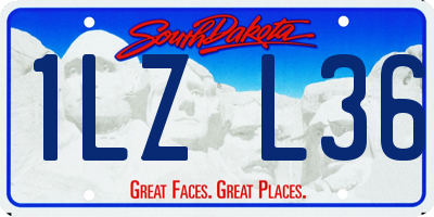 SD license plate 1LZL36