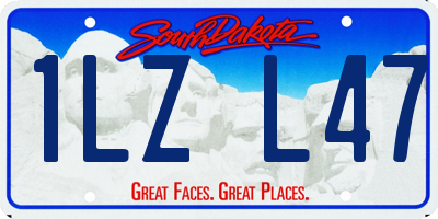 SD license plate 1LZL47