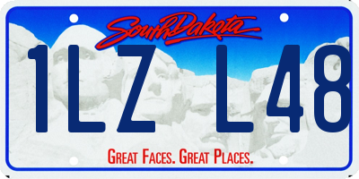 SD license plate 1LZL48