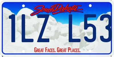 SD license plate 1LZL53