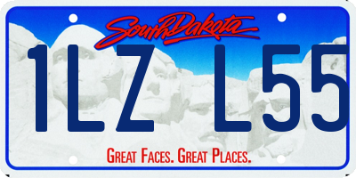 SD license plate 1LZL55
