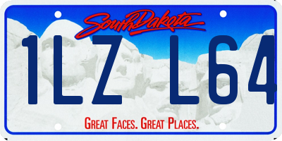 SD license plate 1LZL64