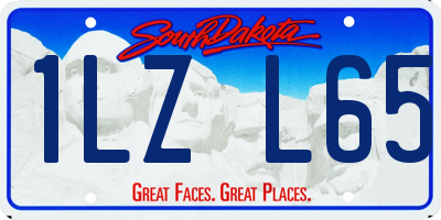 SD license plate 1LZL65