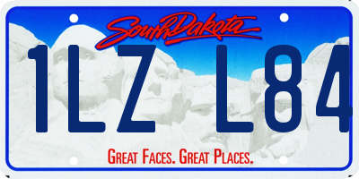 SD license plate 1LZL84