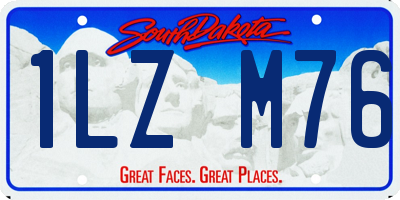 SD license plate 1LZM76
