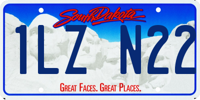 SD license plate 1LZN22