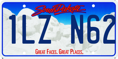 SD license plate 1LZN62