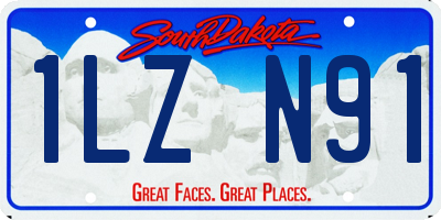 SD license plate 1LZN91