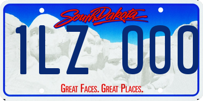 SD license plate 1LZO00