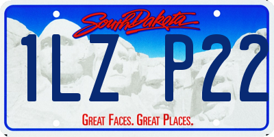 SD license plate 1LZP22