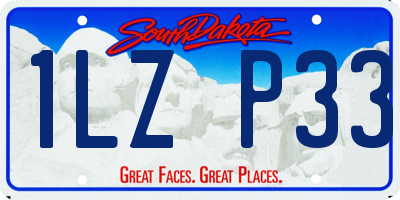 SD license plate 1LZP33