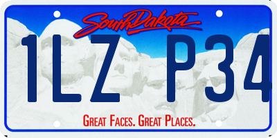 SD license plate 1LZP34
