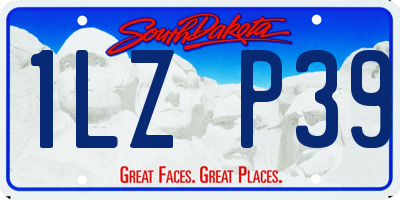 SD license plate 1LZP39