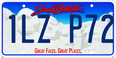 SD license plate 1LZP72