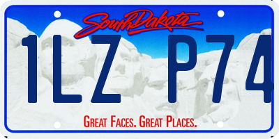 SD license plate 1LZP74
