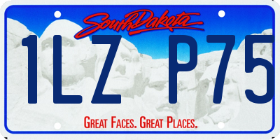 SD license plate 1LZP75