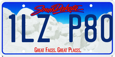 SD license plate 1LZP80