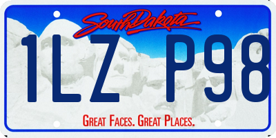SD license plate 1LZP98