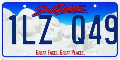 SD license plate 1LZQ49