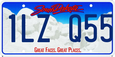 SD license plate 1LZQ55