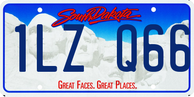 SD license plate 1LZQ66
